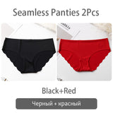 FINETOO Seamless Panty Set Underwear Female Comfort Intimates 2Pcs/lot Fashion Female Low-Rise Briefs 8 Colors Ladies Lingerie