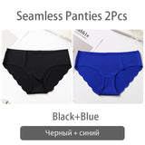 FINETOO Seamless Panty Set Underwear Female Comfort Intimates 2Pcs/lot Fashion Female Low-Rise Briefs 8 Colors Ladies Lingerie
