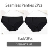 FINETOO Seamless Panty Set Underwear Female Comfort Intimates 2Pcs/lot Fashion Female Low-Rise Briefs 8 Colors Ladies Lingerie