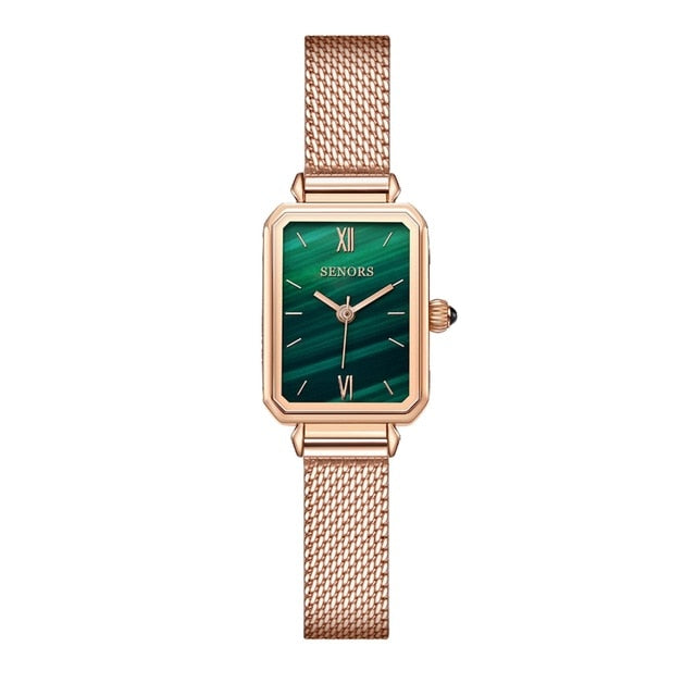 Senors Japan Quartz Movement High Quality  Waterproof Ladies watch Dropshipping Women Stainless Steel Mesh Rose Gold