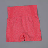 Seamless Yoga Set Sport Suit Fitness Clothes for Women Gym Set Short Sleeve Gym Crop Top High Waist Shorts Workout Sportswear