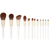 MyDestiny makeup brush-The Sky Blue 11pcs super soft fiber makeup brushes set-high quality face&eye cosmetic pens-synthetic hair
