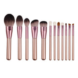 MyDestiny makeup brush-The Sky Blue 11pcs super soft fiber makeup brushes set-high quality face&eye cosmetic pens-synthetic hair