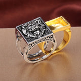 Huitan Party Men Rings Creative Watch Shaped Two Tone Design Rings For Men Wedding Ring With Size 6-14 Male Jewelry Wholesale
