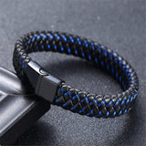Wholesale Price Classic Genuine Leather Bracelet For Men Hand Charm Jewelry Multilayer male bracelet Handmade Gift For Cool Boys