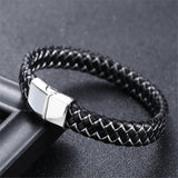 Wholesale Price Classic Genuine Leather Bracelet For Men Hand Charm Jewelry Multilayer male bracelet Handmade Gift For Cool Boys