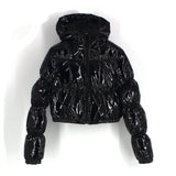 AtxyxtA Puffer Jacket  Cropped Parka Bubble Coat Winter Women New Fashion Clothing Black Red Purple Pink Green Blue Silver XXL