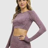 Sportswear Sport Top Fitness Sports Gym Top Vital Seamless Long Sleeve Crop Yoga Top Sports T-shirt Workout Tops For Women