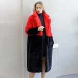 Winter Women High Quality Faux Rabbit Fur Coat Luxury Long Fur Coat Loose Lapel OverCoat Thick Warm Plus Size Female Plush Coats