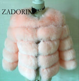 S-3XL Mink Coats Women 2020 Winter Top Fashion Pink FAUX Fur Coat Elegant Thick Warm Outerwear Fake Fur Jacket Chaquetas Mujer