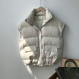 New Arrival 2020 Autumn Winter Women Vest Cotton-padded Short Waistcoat Plus Size Sleeveless Outwear Female Casual Parka Mujer