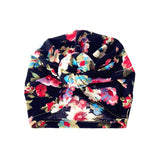 Newborn Infant Baby Girl Boy Mom Turban Hat Bows Flower Head Wrap Leopard India Hat Cotton Cap Parent-child Suit Beanie