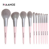 MAANGE Pro 12/18/20 pcs Makeup brushes set + Bag + Sponge Beauty Powder Foundation Eyeshadow Make up Brush With Natural Hair