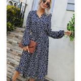 Jessie Vinson Dots Print White Summer Dress Women Short Sleeve Tunic Midi Dress Casual  Boho Beach Dress Vestidos 2020 ZA Dress