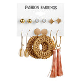 Hot Sale Fashion Bohemian Earrings Set For Women 2020 New Trendy Flower Round Geometric Earring Female Fashion Jewelry