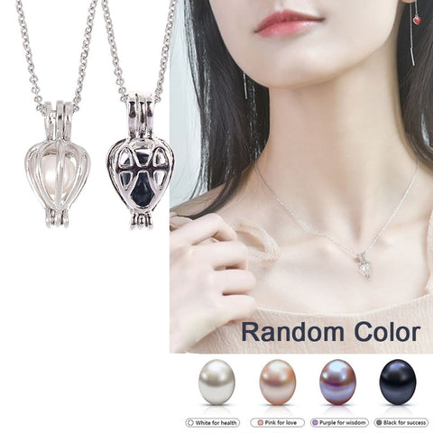 5 Pearls Natural Wish Pearl Pendant Necklace Charm Necklace Gift Box Popular Fashion Women Jewelry Lucky Gift Pearl Replace