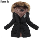 Winter Jacket Women 2020 New Plus Size 3XL Hooded Slim Long Parka Mujer Cotton Padded Overcoat Casual Black Coat Female