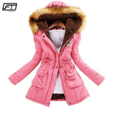 Winter Jacket Women 2020 New Plus Size 3XL Hooded Slim Long Parka Mujer Cotton Padded Overcoat Casual Black Coat Female