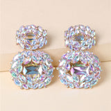 JUJIA za Fashion Boho Crystal Earrings For Women New Rhinestone Statement Pearl Drop Earrings Bijoux Wholesale