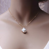 KMVEXO Fashion 2 Layers Pearls Geometric Pendants Necklaces For Women Gold Metal Snake Chain Necklace New Design Jewelry Gift