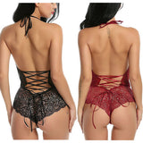 Women Sexy  Nightwear Underwear G String Lace Sling Sleepwear Teddies Bodysuits plus size