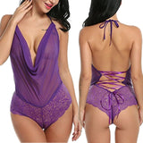 Women Sexy  Nightwear Underwear G String Lace Sling Sleepwear Teddies Bodysuits plus size