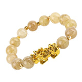 Unisex Obsidian Stone Beads Bracelets Chinese FengShui Pixiu Color Changing Wristband Wealth Good Luck Bracelet Men Women Chain