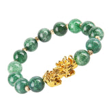 Unisex Obsidian Stone Beads Bracelets Chinese FengShui Pixiu Color Changing Wristband Wealth Good Luck Bracelet Men Women Chain