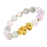 Unisex Obsidian Stone Beads Bracelets Chinese FengShui Pixiu Color Changing Wristband Wealth Good Luck Bracelet Men Women Chain