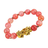 Unisex Obsidian Stone Beads Bracelets Chinese FengShui Pixiu Color Changing Wristband Wealth Good Luck Bracelet Men Women Chain