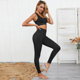 Women's Seamless Yoga Suit Sportswear Fitness Suit Sports Bra Leggings 2 Piece Sets Gym Clothes Costume For Yoga Female 2020 Hot
