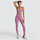 Women's Seamless Yoga Suit Sportswear Fitness Suit Sports Bra Leggings 2 Piece Sets Gym Clothes Costume For Yoga Female 2020 Hot