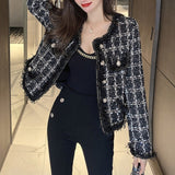 Women Overcoat Beaded Geometric 2020 Autumn Winter Long Sleeves V-Neck Vintage Ladies Outwear Overcoats  Retro Chic Female Coats