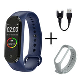 Men Watch Fashion M4 Sport Watch Heart Rate Blood Pressure Monitoring Male Female Pedometer Bluetooth Anti-lost Cable Cell Phone