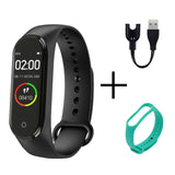 Men Watch Fashion M4 Sport Watch Heart Rate Blood Pressure Monitoring Male Female Pedometer Bluetooth Anti-lost Cable Cell Phone