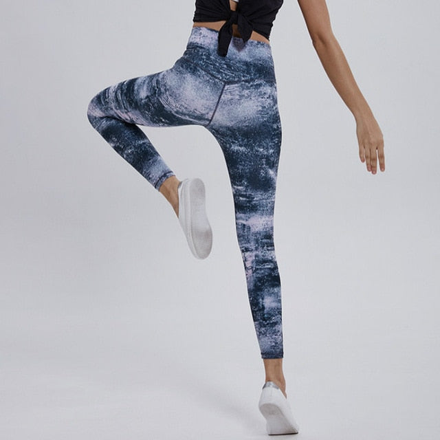 NWT  Tummy Control  7/8  Leggings High Waist Printed Color Yoga Naked-feel Squat proof Leggings Workout Running leggings
