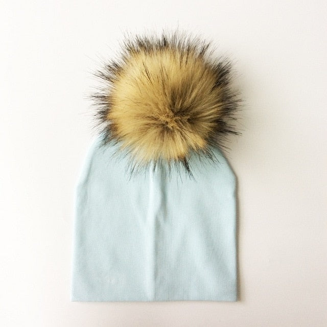 Baby Hat Cotton Pompom Hat For A Boy Winter Infant Girls Cap Newborn Hat Children Hats Caps 0 to 8 Years