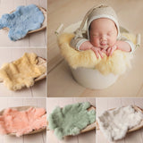Rabbit Fur For Newborn Photography Props Blankets Baby Photo Shoot Accessories Blanket Photoshoot Memories Backdrop Flokati