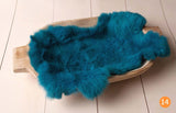 Rabbit Fur For Newborn Photography Props Blankets Baby Photo Shoot Accessories Blanket Photoshoot Memories Backdrop Flokati