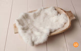 Rabbit Fur For Newborn Photography Props Blankets Baby Photo Shoot Accessories Blanket Photoshoot Memories Backdrop Flokati