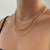 Punk Big Link Chain Necklace Choker for Women Steampunk Multi Layered Star Lock Pendant Necklace Statement Jewelry