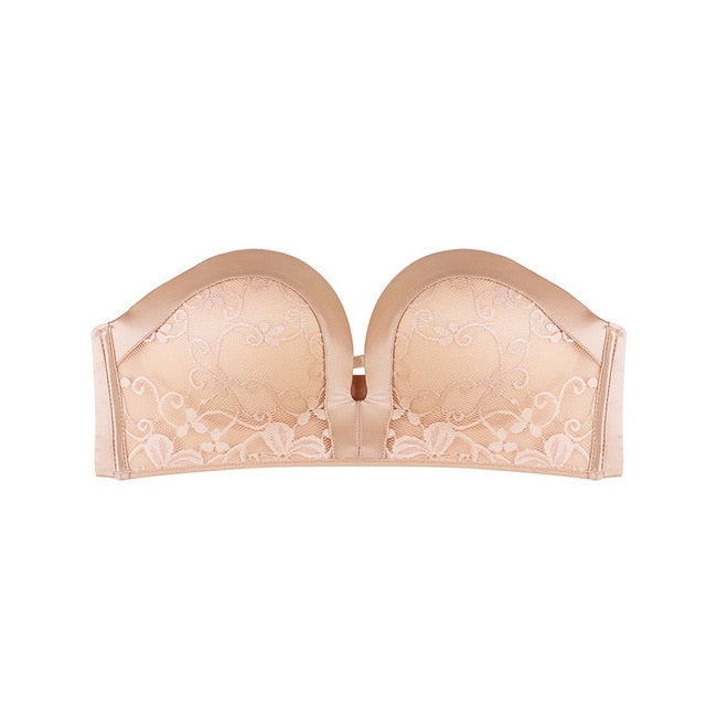 Sexy Strapless Bra Women Invisible Bras Push Up Lingerie Backless Brassiere Seamless Bralette Underwear for Wedding Dress