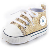 Baby Shoes Boy Girl Star Solid Sneaker Cotton Soft Anti-Slip Sole Newborn Infant First Walkers Toddler Casual Canvas Crib Shoes