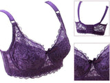 Plus size Foreign Trade Ultra-thin Lace Sexy comfortable Cotton  Plump Big Push Up Bra  Bralette Encaje top modis lingerie