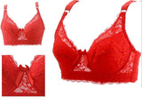 Plus size Foreign Trade Ultra-thin Lace Sexy comfortable Cotton  Plump Big Push Up Bra  Bralette Encaje top modis lingerie