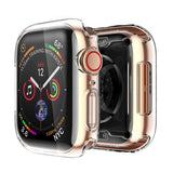 Cover for Apple Watch Case 44mm/40mm 42mm/38mm Accessories soft All-around TPU bumper Screen Protector iWatch Series SE 3 4 5 6