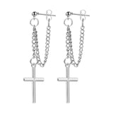 BLINLA Fashion New Stainless Steel Acrylic Crystal Stud Earrings for Women Men Jewelry Vintage Roman Numerals Small Earring 2020