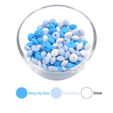 LOFCA 50pcs 12mm Silicone Lentil Beads Baby Teething Beads BPA-Free Food Grade Making Baby Oral Care Pacifier Chain  Accessorise