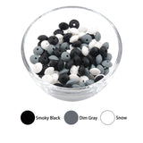 LOFCA 50pcs 12mm Silicone Lentil Beads Baby Teething Beads BPA-Free Food Grade Making Baby Oral Care Pacifier Chain  Accessorise
