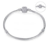 CHIELOYS High Quality Authentic Silver Color Snake Chain Fine Bracelet Fit European Charm Bracelet for Women DIY Jewelry Making